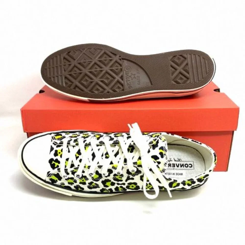 💖MEGA SALE💖Converse CHUCK 70 OX EGRET Black Leopard 164410C Men's Low Print